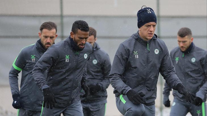 Konyaspor, Galatasaray maçı hazırlıklarını sürdürüyor