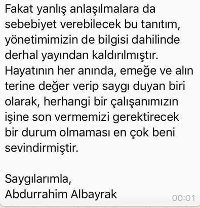 Abdurrahim Albayrak'tan skorbord açıklaması