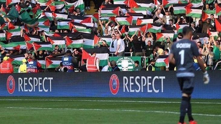 Celtic taraftarlarından Filistin'e destek!
