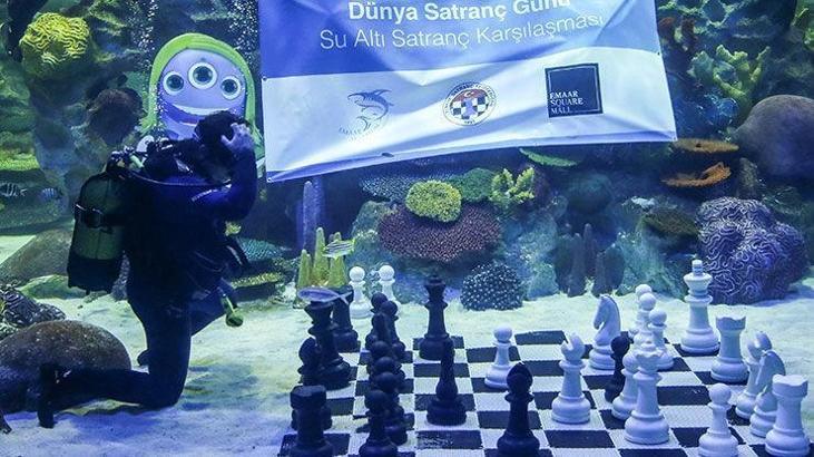 Dünya Satranç Günü su altında kutlandı