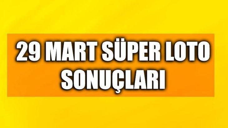 Kime çıktı? Süper Loto sonuçları - 29 Mart Süper Loto sonuçları