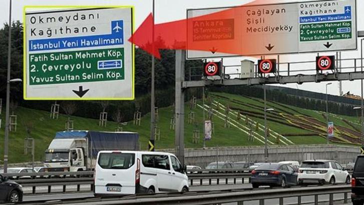 İstanbul'daki tabelalara yazıldı
