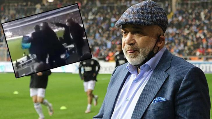 Adana Demirspor-Beşiktaş maçında Murat Sancak televizyonu kırdı, Ahmet Nur Çebi tribünü değiştirdi