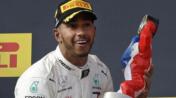 Fransa'da zafer Hamilton'ın
