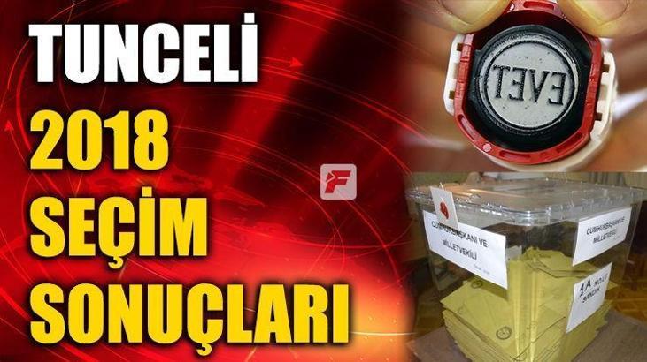 Tunceli seçim sonuçları 2018 - Tunceli oy oranları ve seçim sonucu