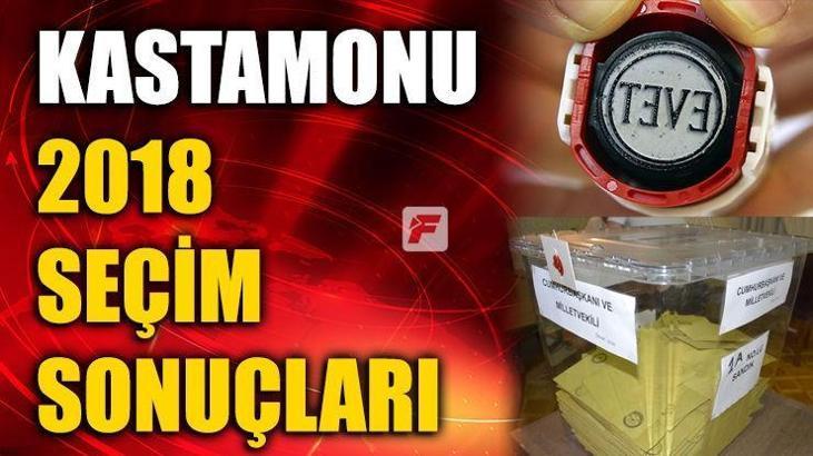 Kastamonu seçim sonuçları 2018 - Kastamonu oy oranları ve seçim sonucu