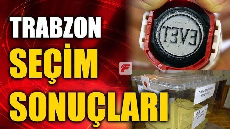 Trabzon milletvekili seçim sonuçları 2018 - Trabzon cumhurbaşkanı oy oranları ve seçim sonucu