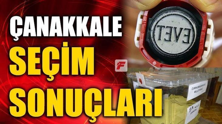 Çanakkale seçim sonuçları 2018 - Cumhurbaşkanlığı Çanakkale oy oranları ve seçim sonucu