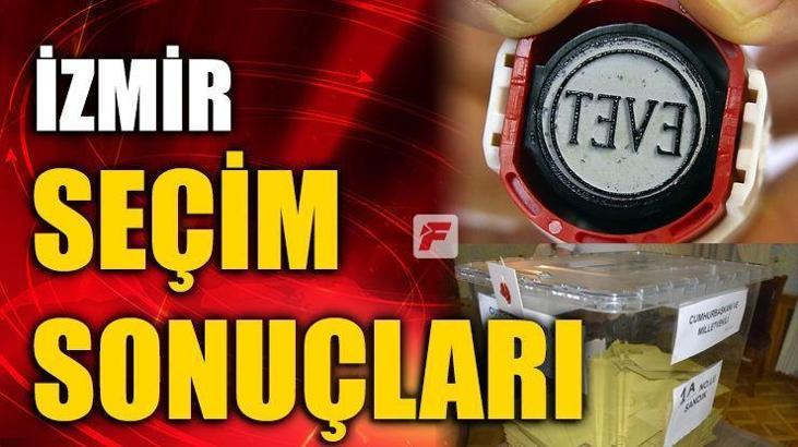 İzmir seçim sonuçları 2018 - Cumhurbaşkanlığı İzmir oy oranları ve seçim sonucu
