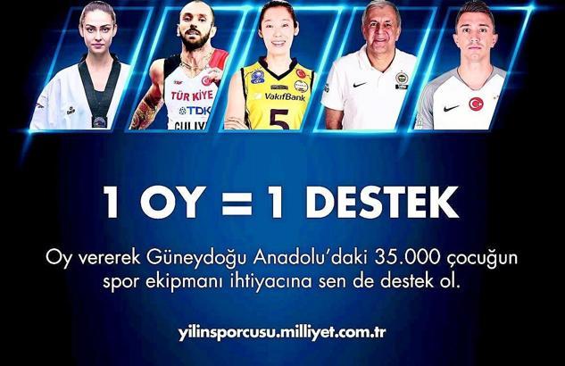 Gillette Milliyet Yılın Sporcusu Ödülleri'nde her oy 1 destek!