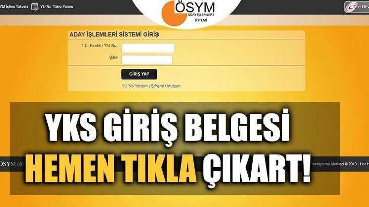 YKS sınav giriş belgesi çıkartma | YKS nerede gireceğim | ÖSYM giriş...