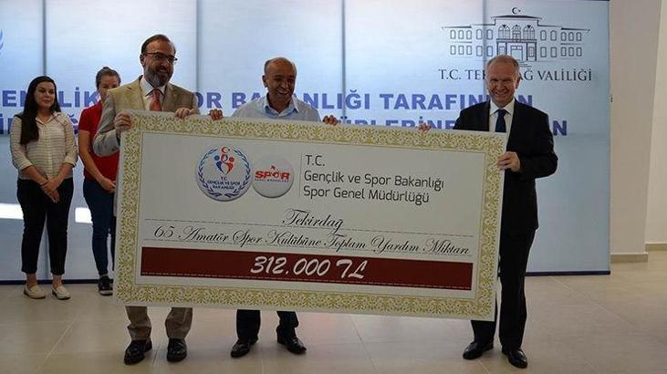 65 amatör kulübe 312 bin TL yardım