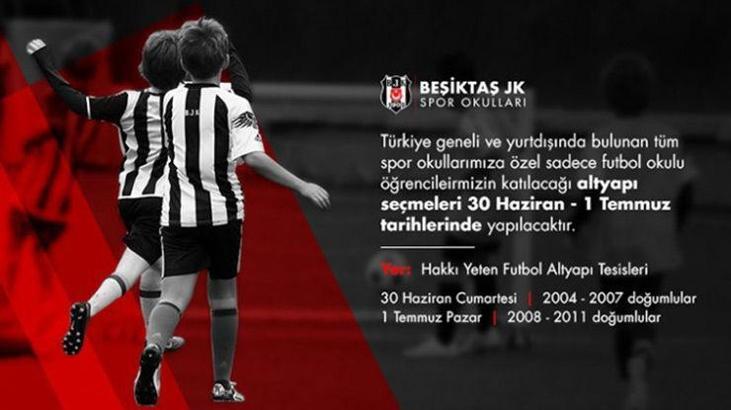 Beşiktaş seçmeleri 30 Haziran'da başlıyor