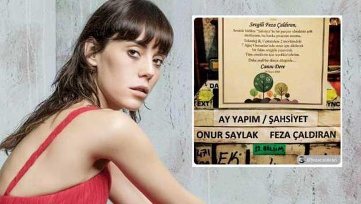 Cansu Dere'den ekip arkadaşlarına çevreci jest
