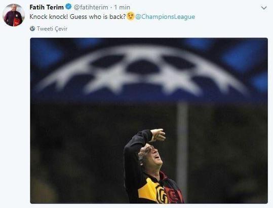 Fatih Terim'den Şampiyonlar Ligi mesajı!