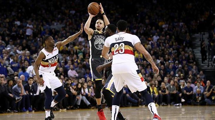 Warriors-Pelicans maçında 3 sayı rekoru