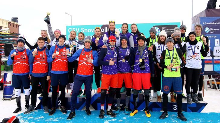 Kar Voleybolu Avrupa Kupası'nın şampiyonları Rusya oldu