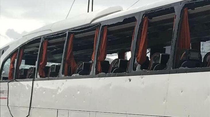 Hopaspor takım otobüsüne taşlı saldırı