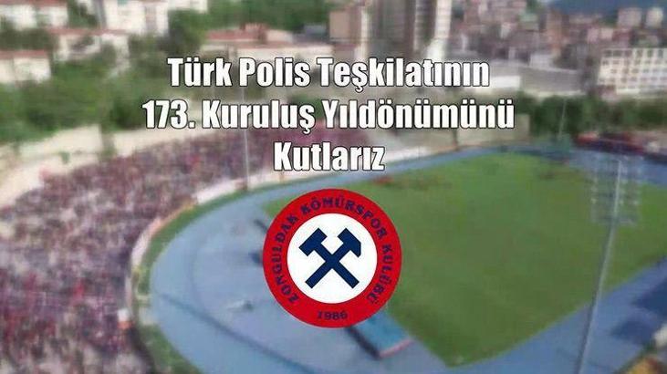 Zonguldak Kömürspor'dan polise destek klibi