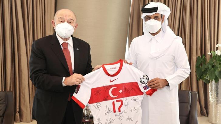 Nihat Özdemir'den Katar Futbol Federasyonu Başkanı Al Thani'ye ziyaret