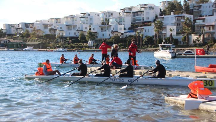 Bodrum'da kürek yarışı heyecanı