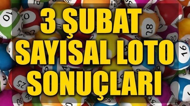 Sayısal Loto sonuçları - 3 Şubat Sayısal Loto çekiliş sonuçları - Sayısal Loto nereye çıktı?
