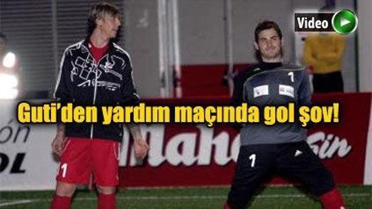 Guti yardım maçında coştu