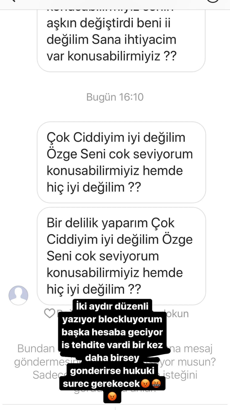 Özge Ulusoy çileden çıktı! 'Bir kez daha bir şey gönderirse...'