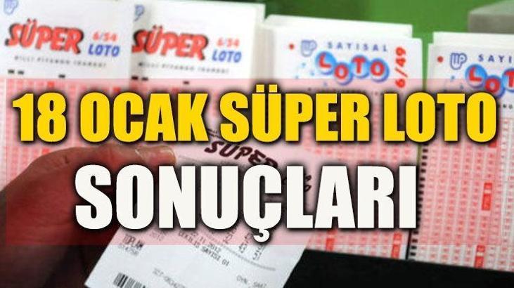 18 Ocak Süper Loto sonuçları - Büyük ikramiye 34 milyon TL'yi aştı...