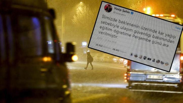 Ankara'da okullar bugün tatil mi?