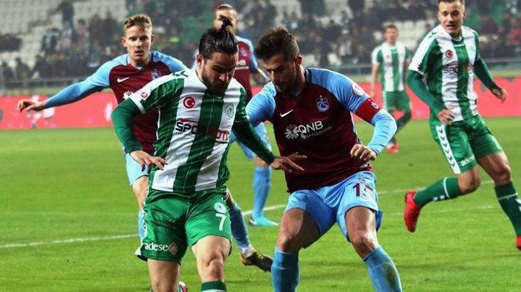 Konyaspor-Trabzonspor maçında olay!