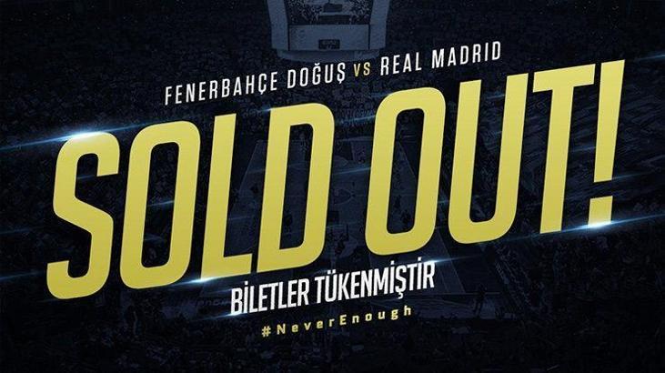 Fenerbahçe Doğuş-Real Madrid maçı kapalı gişe