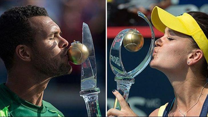 Kanada'da gülen Tsonga ve Radwanska oldu
