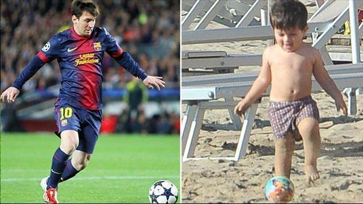 Messi'nin oğlu babasının izinde