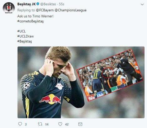 Bayern Münih'ten Beşiktaş'a merhaba