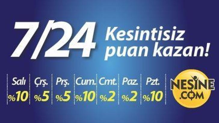 Nesine'de 7/24 kazanma dönemi