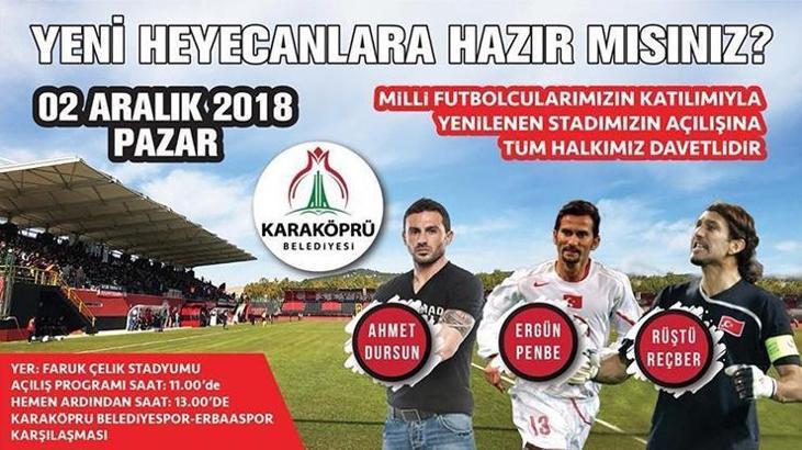 Efsane futbolcular stat açılışına geliyor