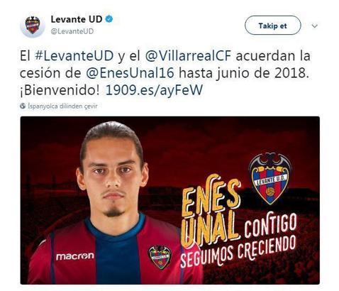 Enes Ünal Levante'de