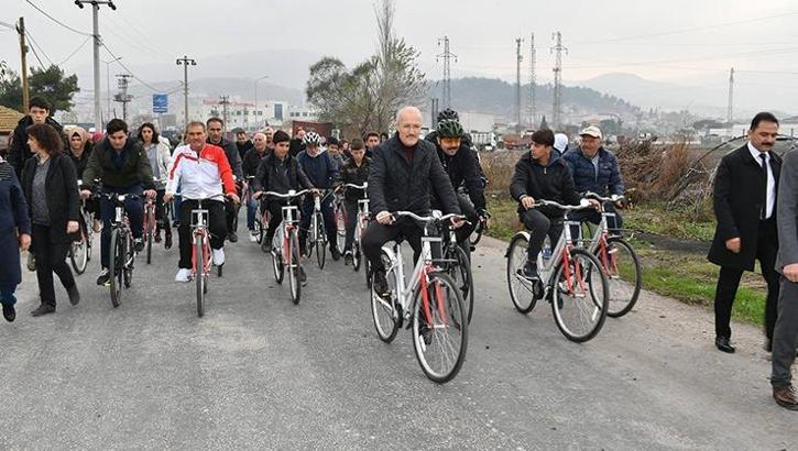Bigadiç'te pedallar sağlık için çevrildi