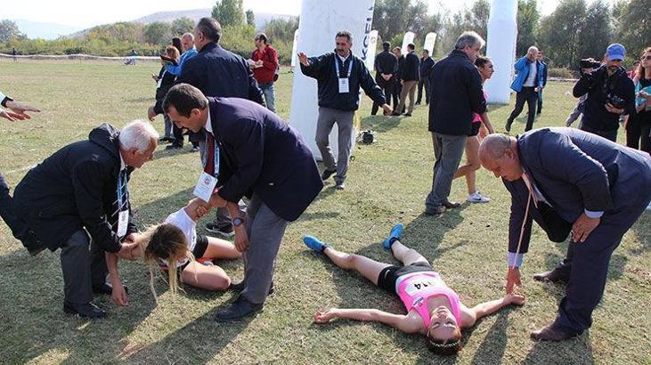 Krosçular yere yığılıp nefes nefese kaldı