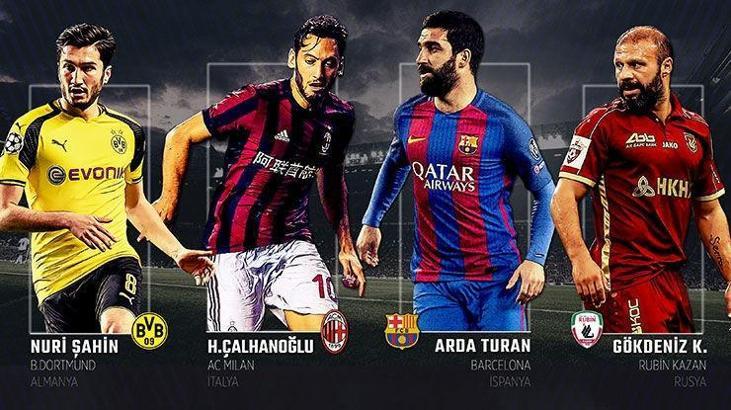 Milli futbolcular Avrupa'nın dört bir yanında