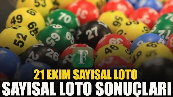 Sayısal Loto sonuçları | Sayısal Loto - 21 Ekim Cumartesi