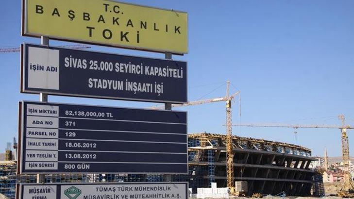Ekolojik stadın tribünleri yükseliyor