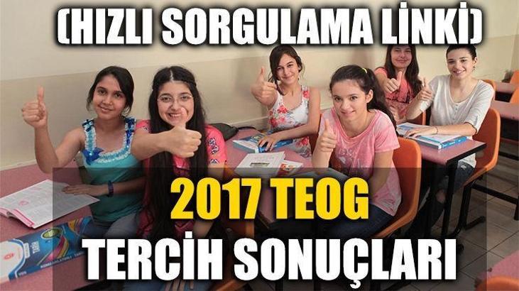 MEB e-Okul giriş sayfası - 2017 TEOG tercih sonuçları öğrenme ekranı