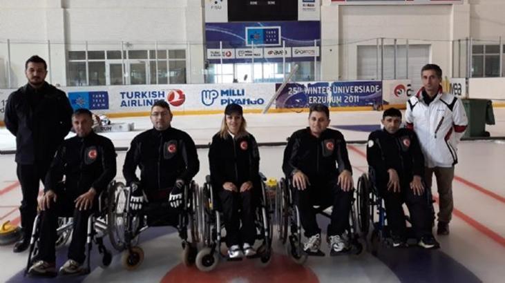 Paralimpik curlingciler Finlandiya'ya gitti