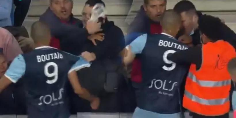 Eski Malatyasporlu Khalid Boutaib tribündeki taraftarla kavga etti