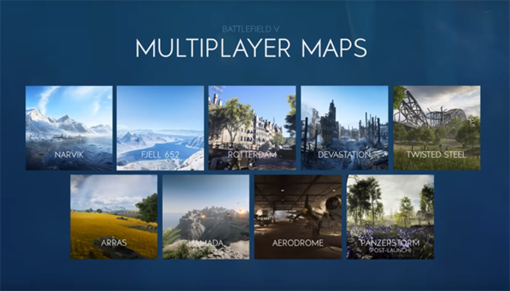 Battlefield V, 8 çoklu oyuncu haritasıyla çıkacak