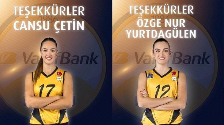 VakıfBank, iki oyuncusuyla vedalaştı