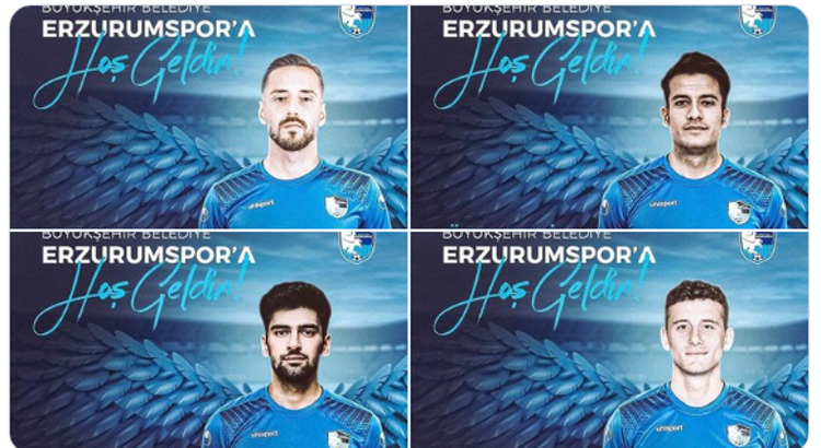 Erzurumspor'dan transfer döneminin son gününde 4 imza