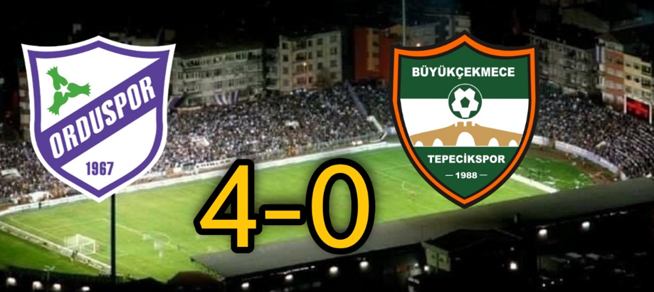 Orduspor 1967-Büyükçekmece Tepecikspor maç sonucu: 4-0